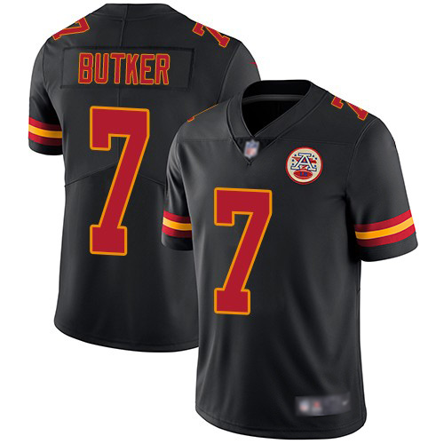 Youth Kansas City Chiefs #7 Butker Harrison Limited Black Rush Vapor Untouchable Football Nike NFL Jersey